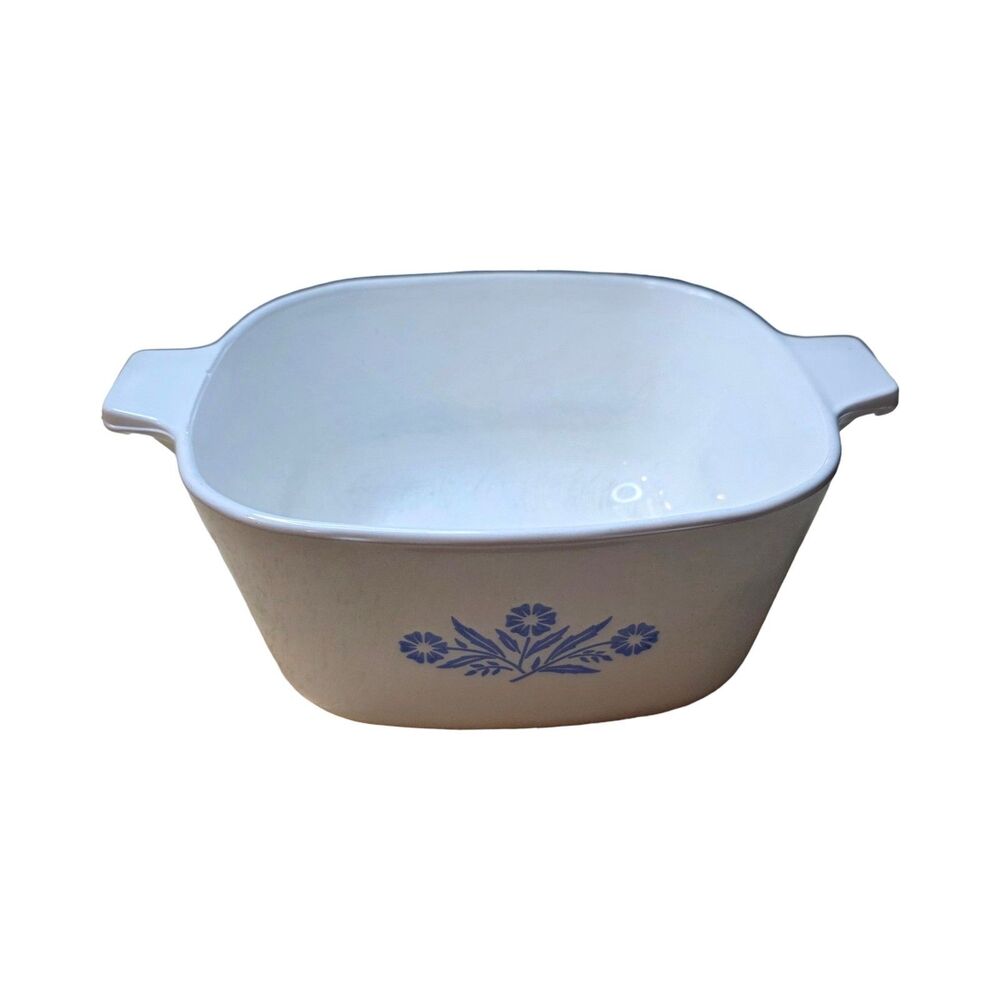 Vintage Corning Ware Blue Cornflower 1.75 Qt Casserole Dish w/ Handles
